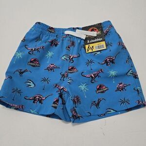 NWT - Chubbies Toddler 3T The Mini Bites Dino Swim Trunks Shorts Blue Ltd Ed